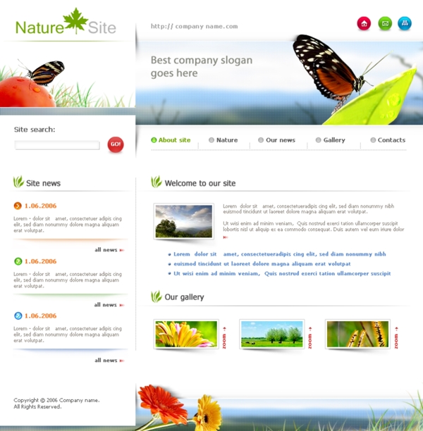 天然生态研究网页模板