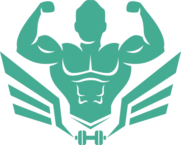 健身房肌肉标志设计LOGO