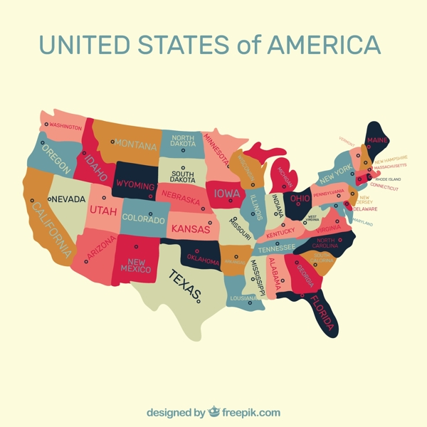 美利坚合众国地图背景