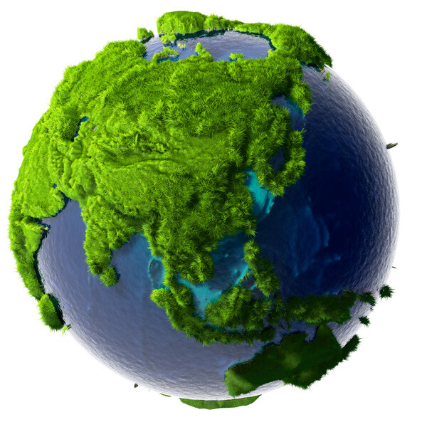覆盖绿色地球的版图图片