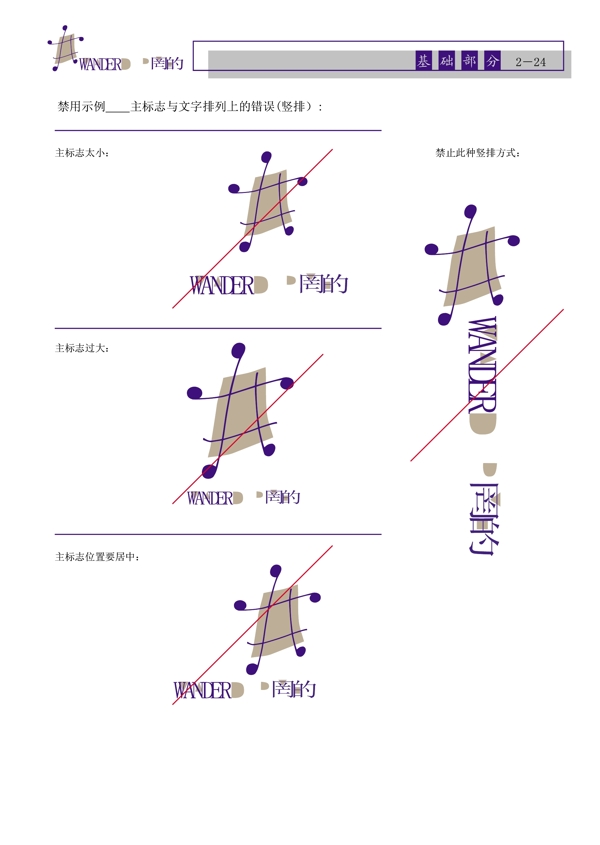 服饰网的WanderVI矢量CDR文件VI设计VI宝典