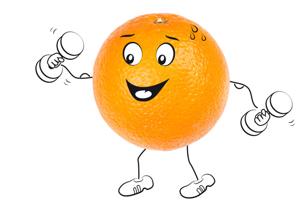 运动的橙子图片