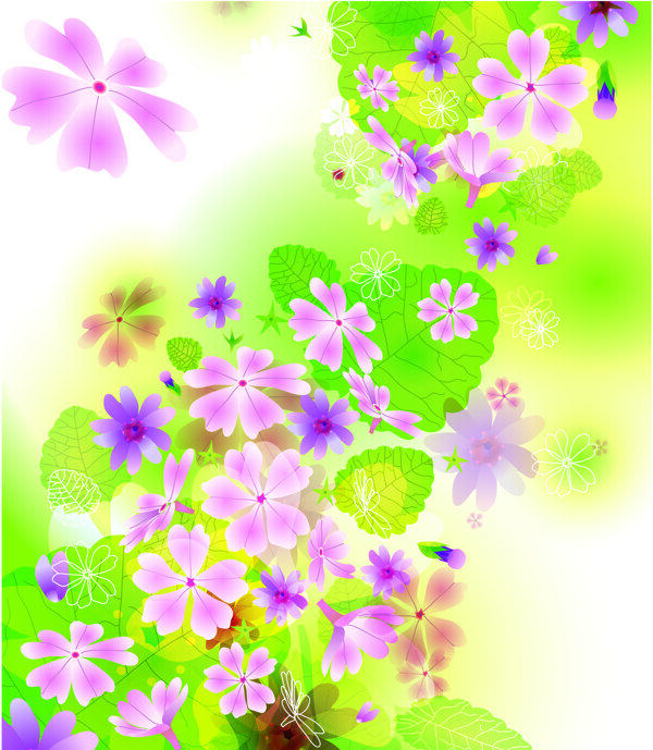 花草移门图片梦幻紫色花朵