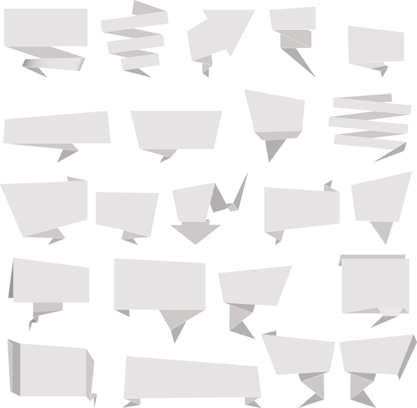 空白折纸对话框创意