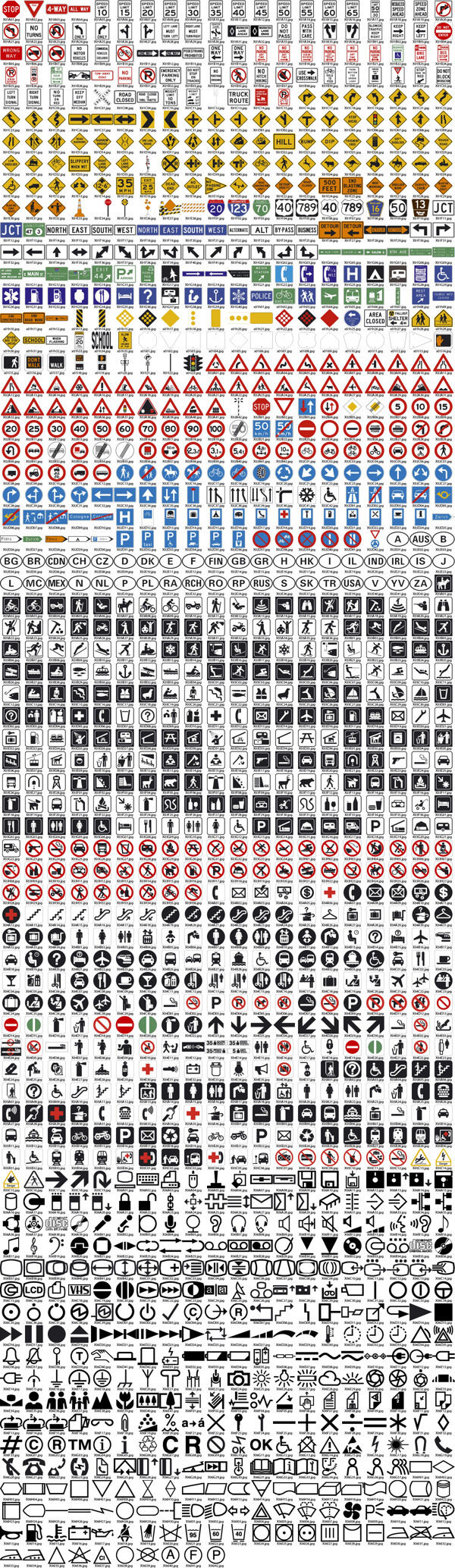 1400种矢量标识图标