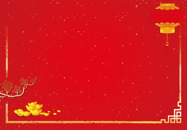 中国红喜庆渐变红色新年背景