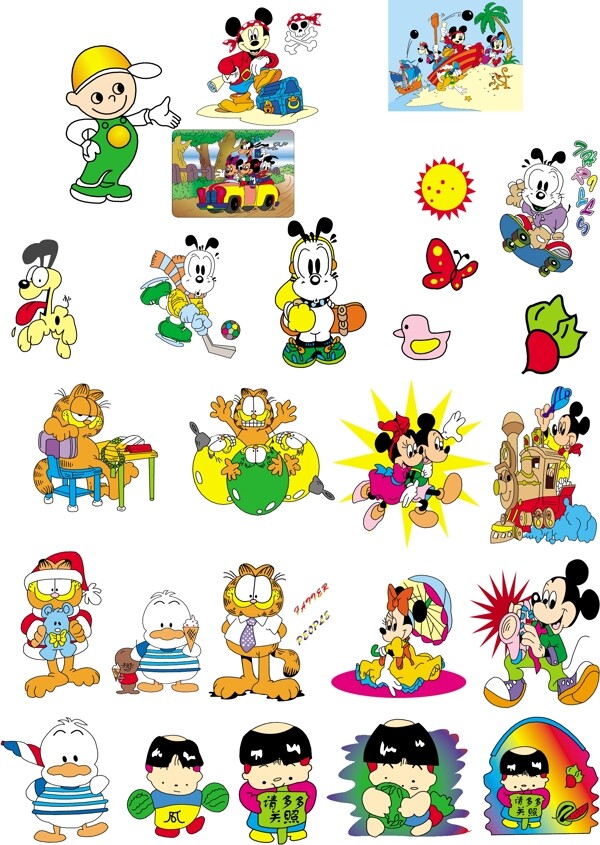 Disney卡通迪斯尼米奇老鼠加菲猫图片