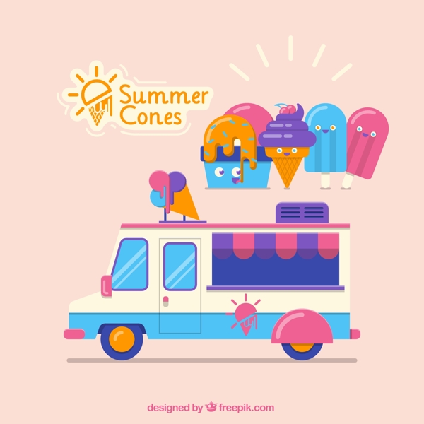夏季冰淇淋车