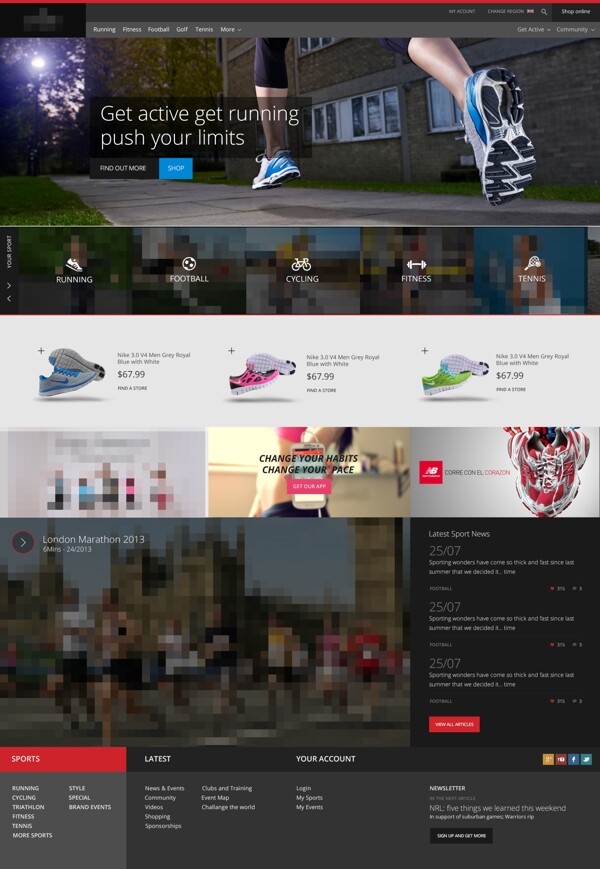 企业网页鞋子商城网站首页设计