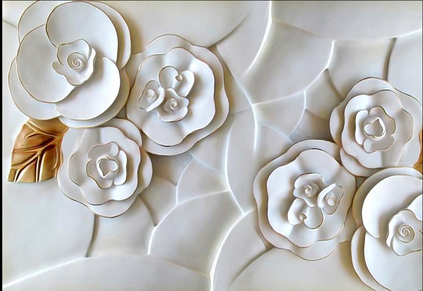 烤瓷雕刻金叶花