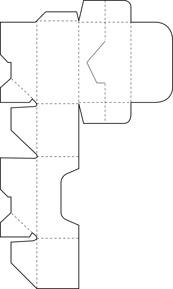 38包装盒展开矢量图盒子外包装矢量纸盒折叠图