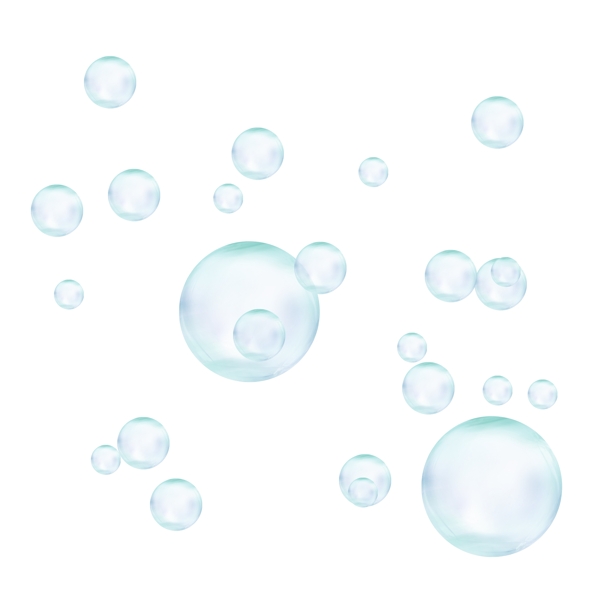 晶莹剔透泡泡元素图片