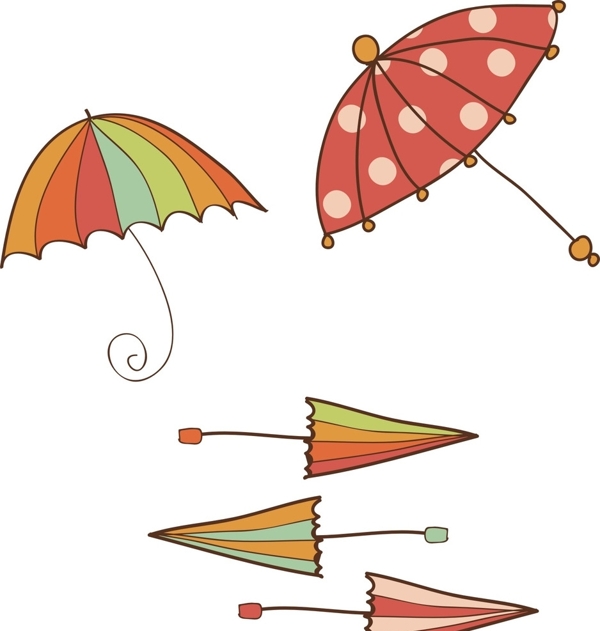 卡通雨伞图片