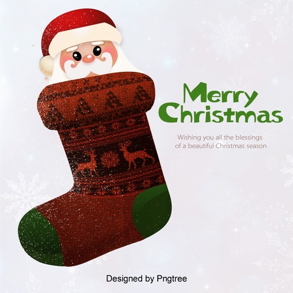 复古的质感圣诞袜子圣诞装饰背景