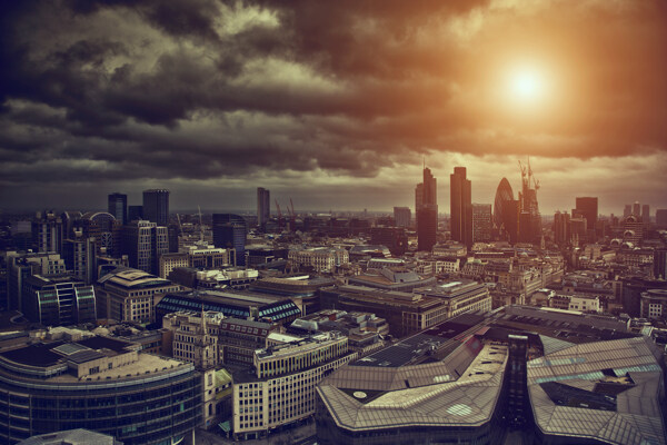 美丽伦敦黄昏风景图片