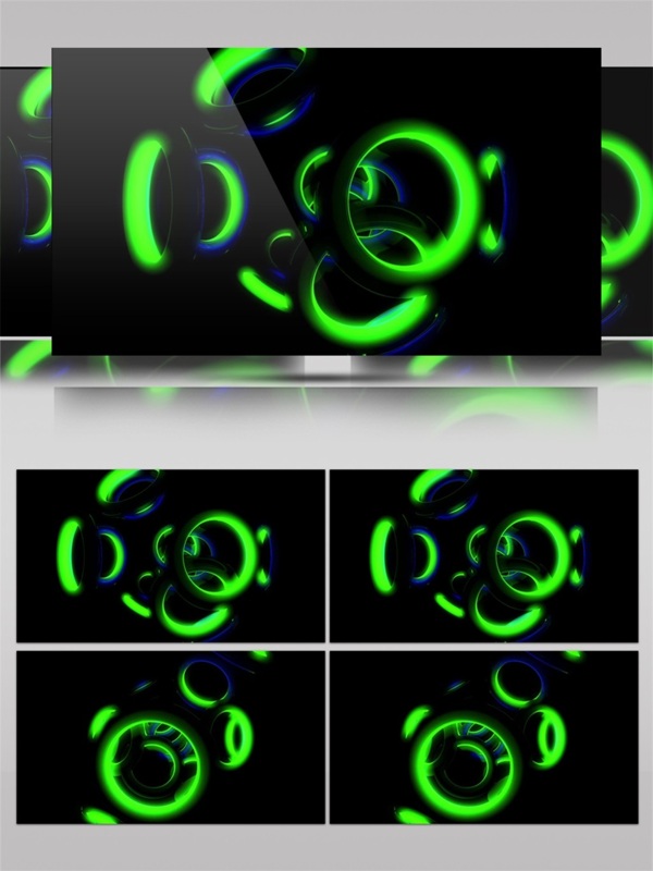 绿色圆环组合高清视频素材
