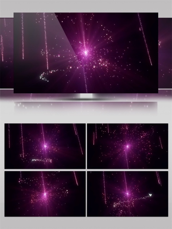 梦幻紫色光感粒子高清视频素材