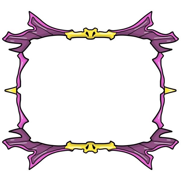 紫色游戏边框插画