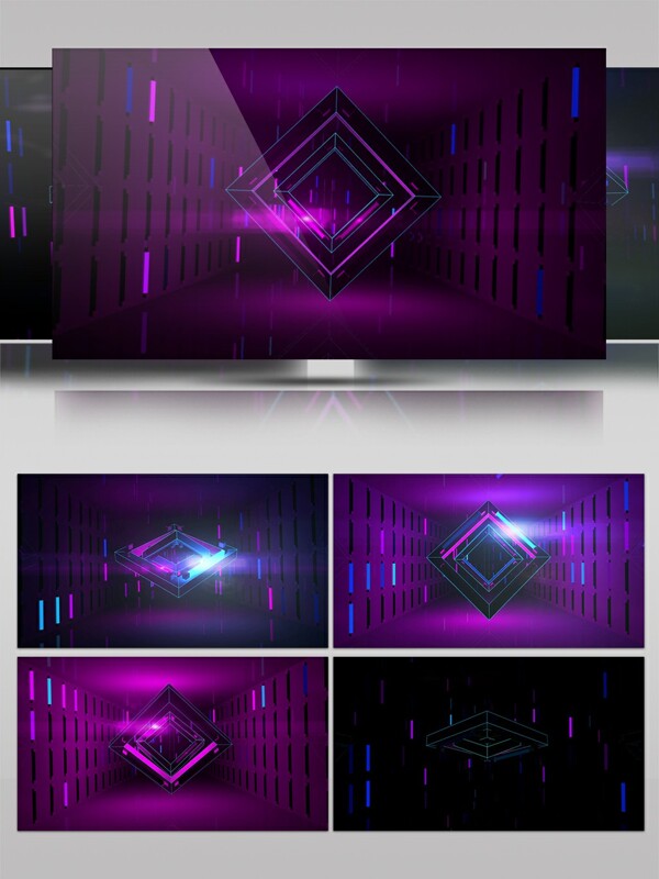 紫色菱形晶体简单视频素材