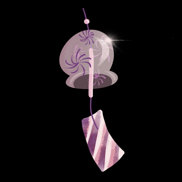 圆形紫色风铃插图