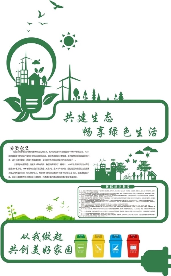 绿色低碳环保文化墙