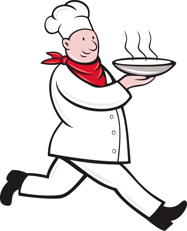 厨师厨师运行服务热一碗汤