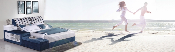 沙滩阳光浪漫软床