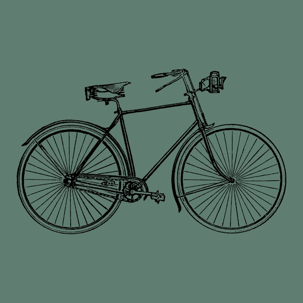 印花矢量图T恤图案交通工具自行车色彩免费素材