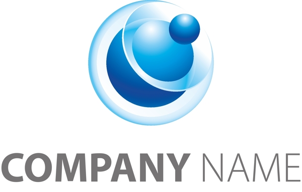 蓝色标志创意科技logo设计