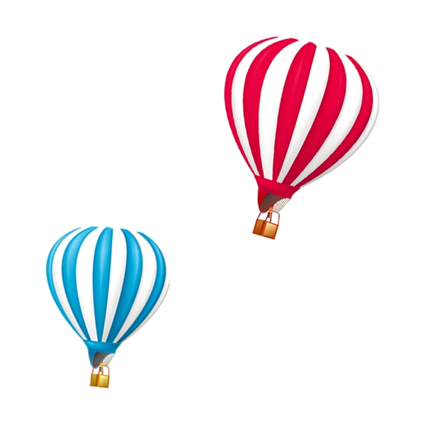 彩色的热气球素材可商用