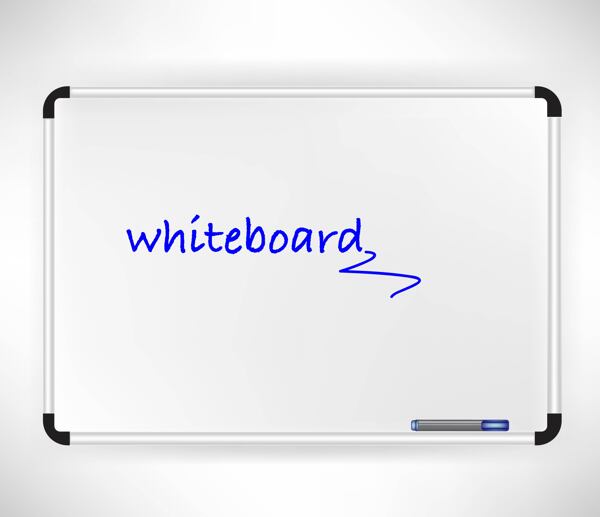 白色书写板设计矢量素材
