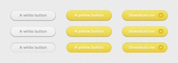黄色简单UI设计图标按钮素材下载