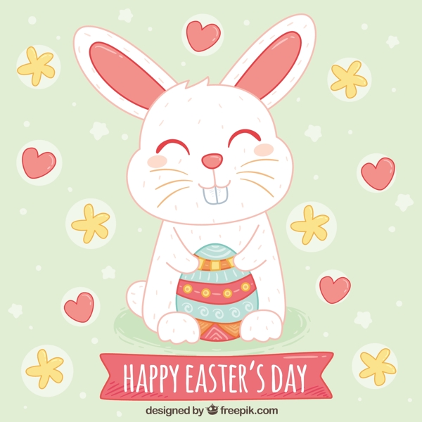 快乐兔的复活节背景