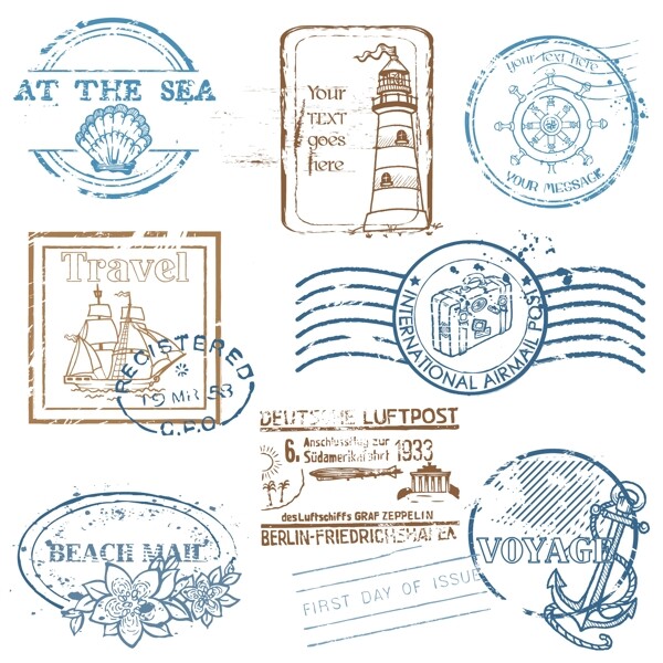 航海类邮戳图标