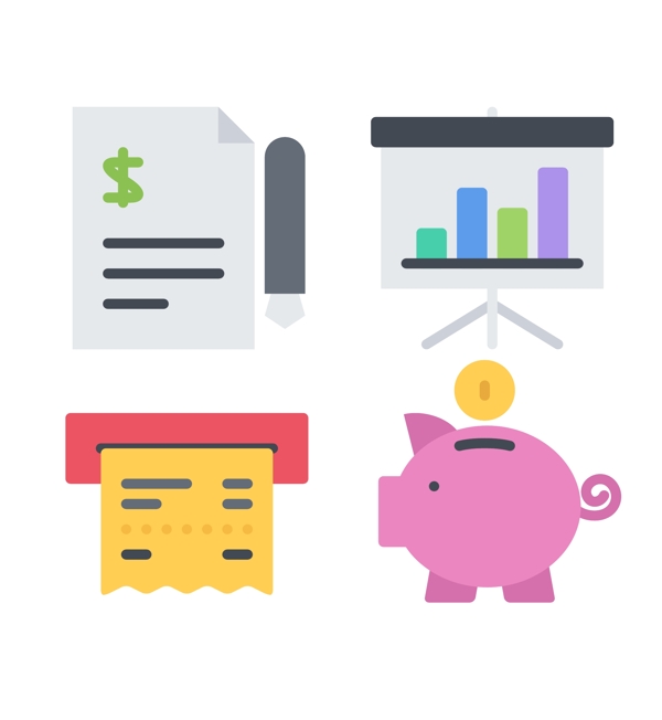 储蓄罐金融icon图标素材