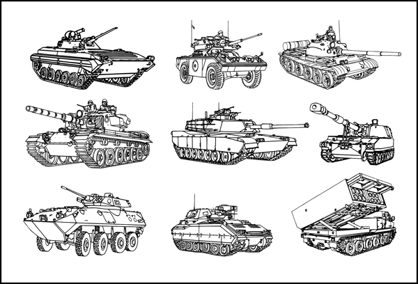 坦克装甲车自行火炮火箭炮图片