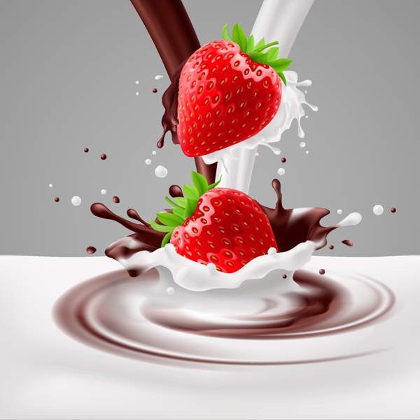 牛奶巧克力草莓