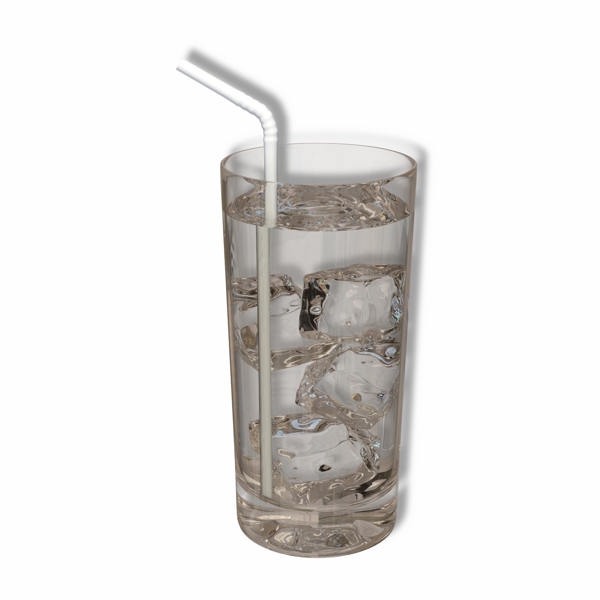 玻璃水杯加冰饮料