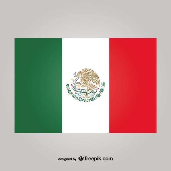 墨西哥国旗矢量