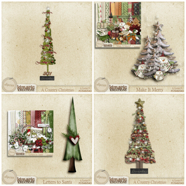 欧美剪贴圣诞树图案素材