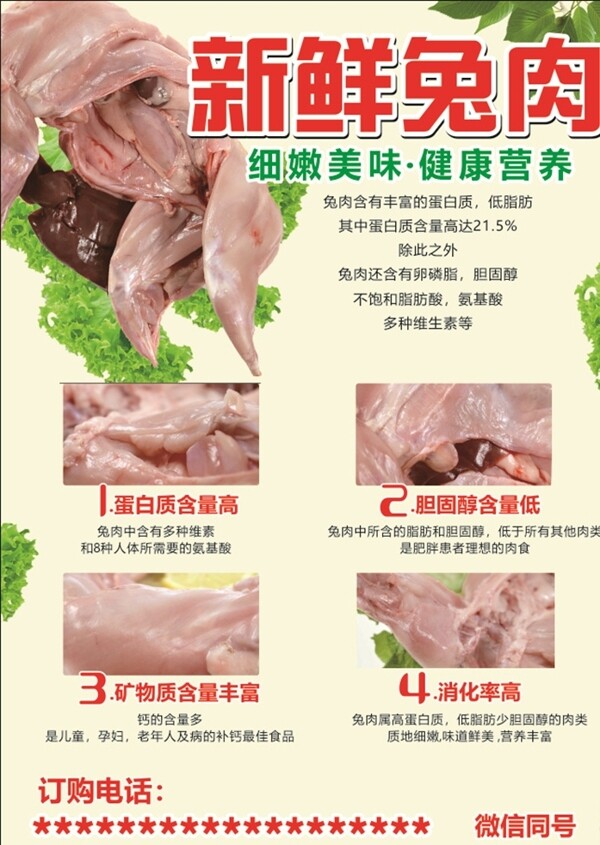 新鲜兔肉