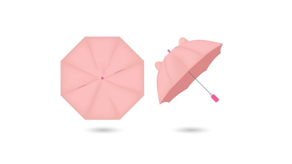 粉红色雨伞