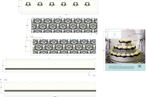 蛋糕花纹包装盒设计