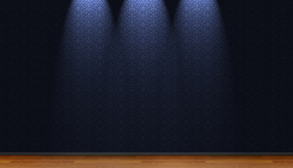 欧式蓝色灯光壁纸舞台木板