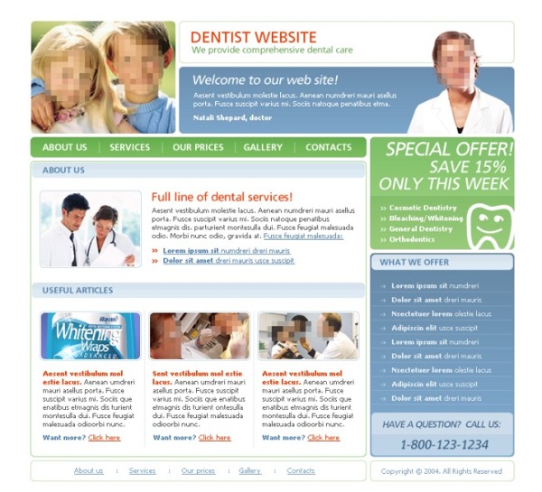 牙科网站设计