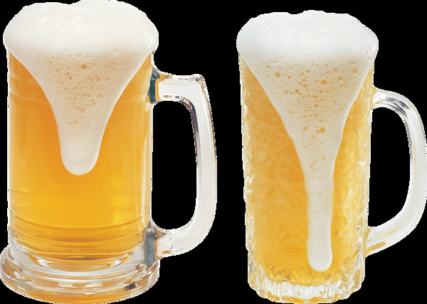 啤酒杯实物元素图案