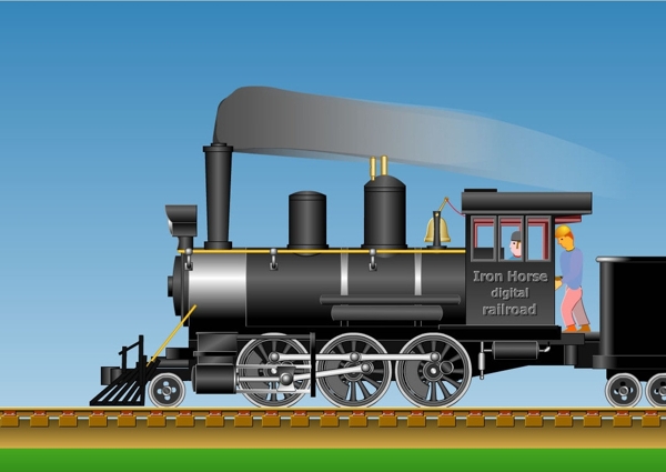 老式蒸汽机火车