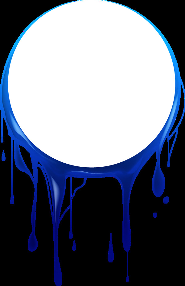 蓝色圆圈装饰png元素