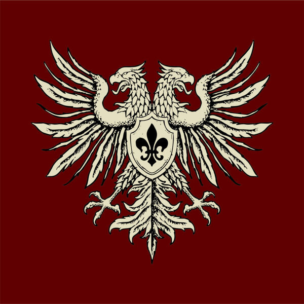 欧式双头鹰印花图案logo标志徽记