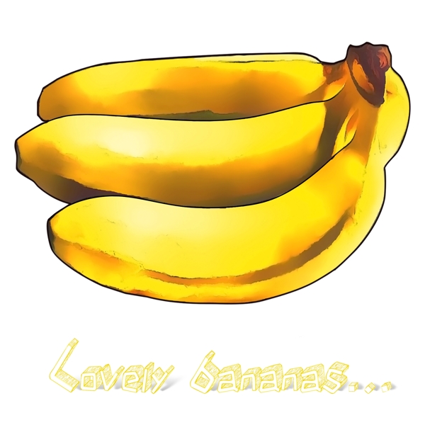 手绘香蕉原创商用元素